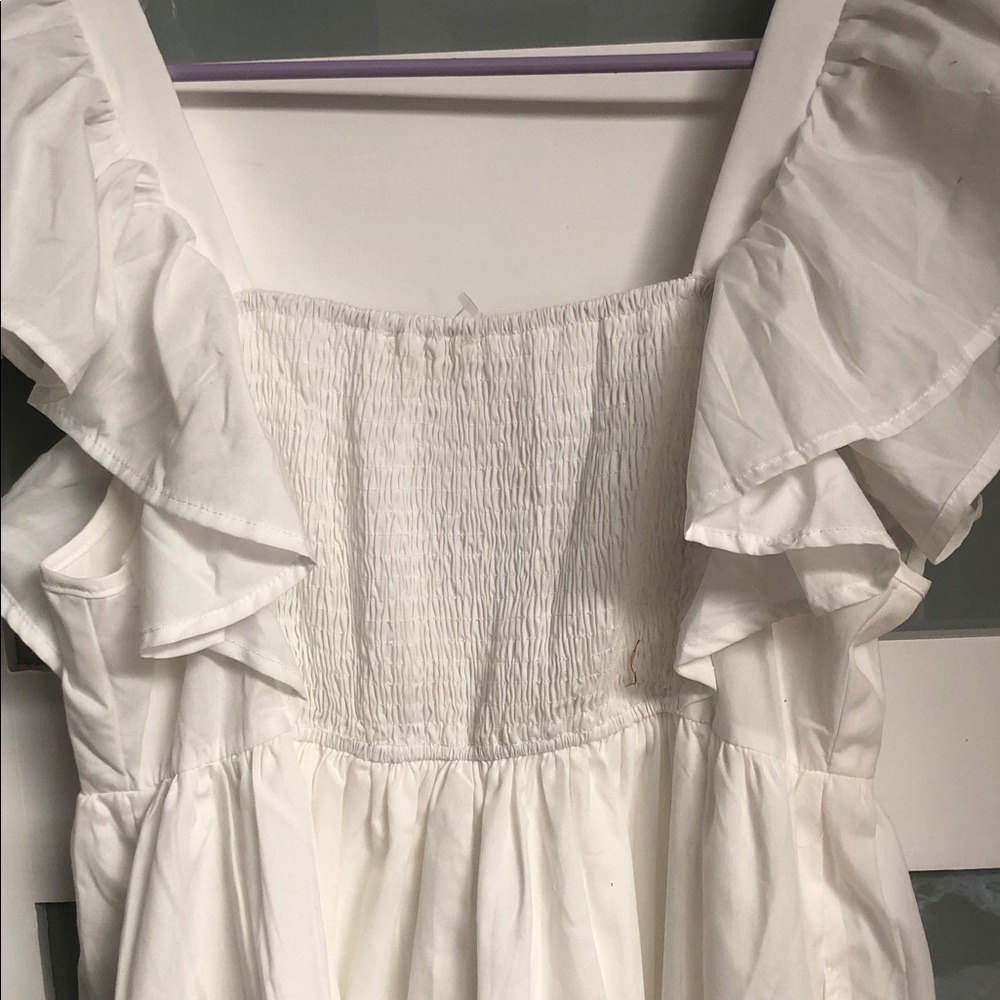 NWT Entro White Ruffle Tiered Babydoll Sundress - Picture 5 of 8